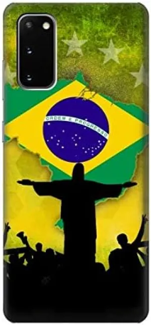 R2981 Brazil Football Soccer Map Flag Case Cover for Samsung Galaxy S20
