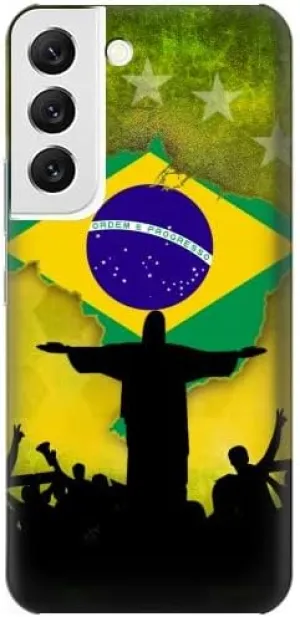 R2981 Brazil Football Soccer Map Flag Case Cover for Samsung Galaxy S22