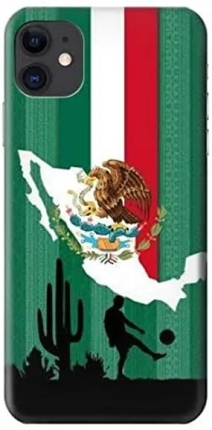 R2994 Mexico Football Soccer Map Flag Case Cover for iPhone 11