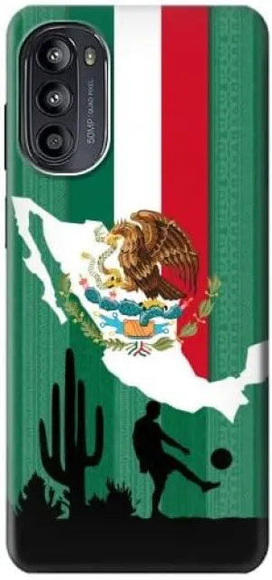 R2994 Mexico Football Soccer Map Flag Case Cover for Motorola Moto G52, G82 5G