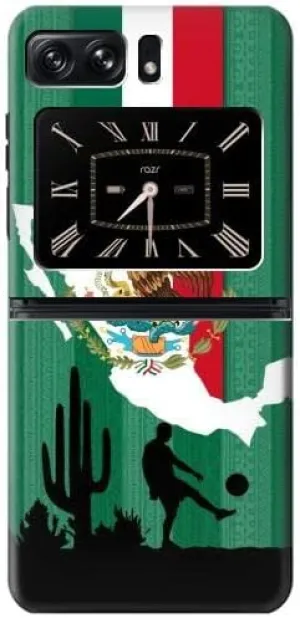 R2994 Mexico Football Soccer Map Flag Case Cover for Motorola Moto Razr 2022