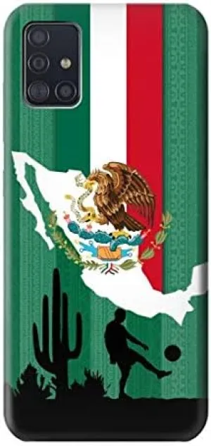 R2994 Mexico Football Soccer Map Flag Case Cover for Samsung Galaxy A51