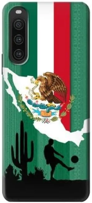 R2994 Mexico Football Soccer Map Flag Case Cover for Sony Xperia 10 V