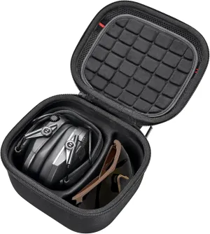 RAIACE Hard Travel Carrying Case for Walker's Razor Slim Passive Earmuffs Ultra Low Profile 27dB NRR. (Case Only!)-Black