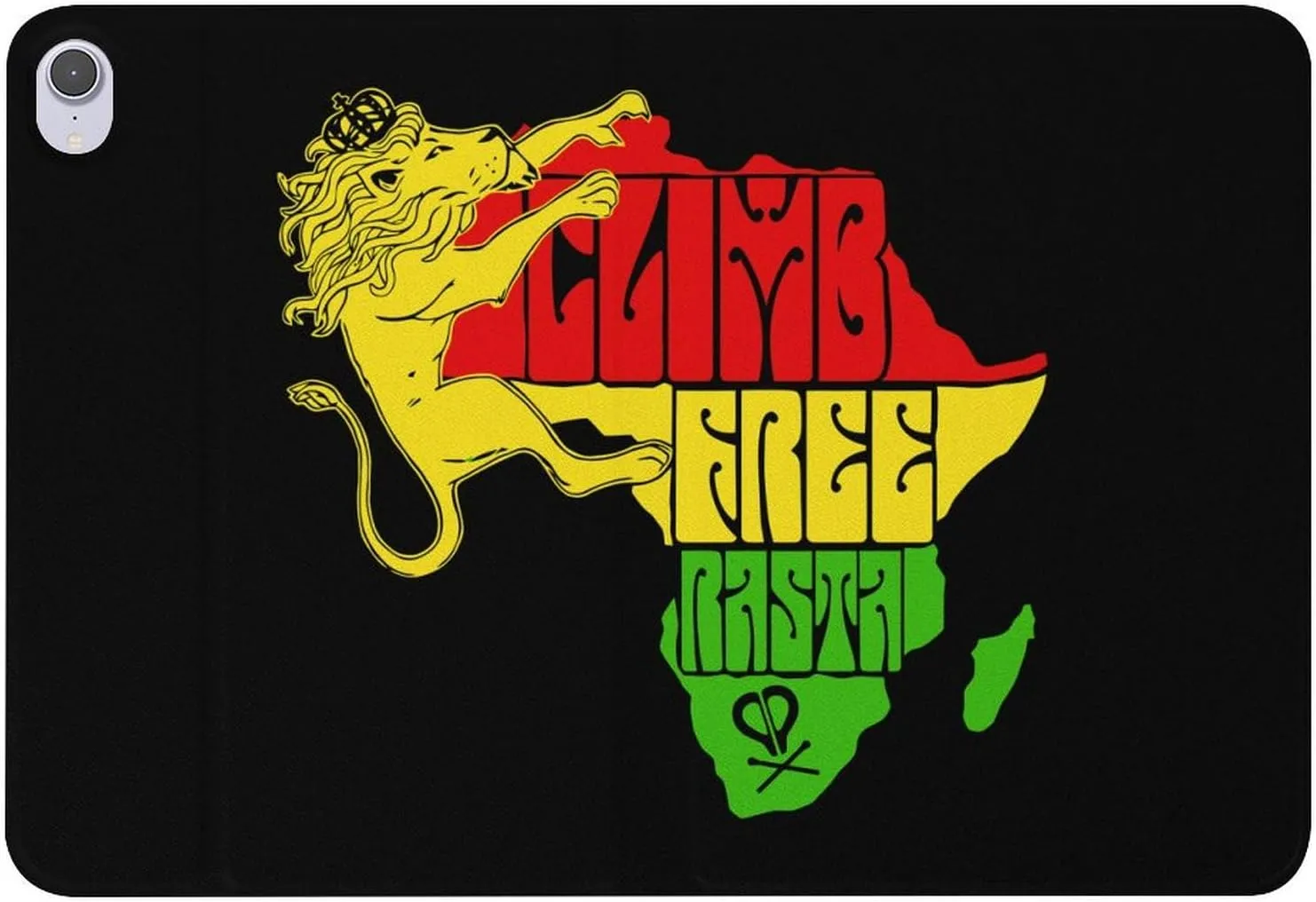 Rasta Lion Map Slim Case Compatible with ipad Mini6 (8.3in) Shockproof Waterproof Protective Cover Stand