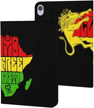 Rasta Lion Map Slim Case Compatible with ipad Mini6 (8.3in) Shockproof Waterproof Protective Cover Stand