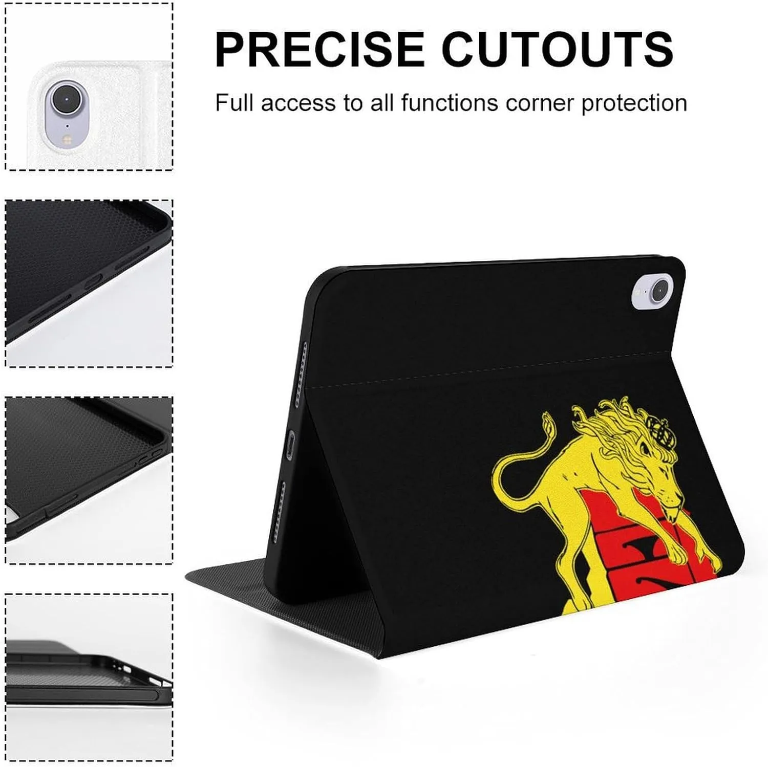 Rasta Lion Map Slim Case Compatible with ipad Mini6 (8.3in) Shockproof Waterproof Protective Cover Stand