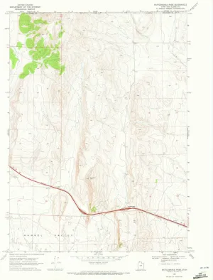 Rattlesnake Pass UT topo map, 1:24000 Scale, 7.5 X 7.5 Minute, Historical, 1968, Updated 1972, 26.8 x 22 in