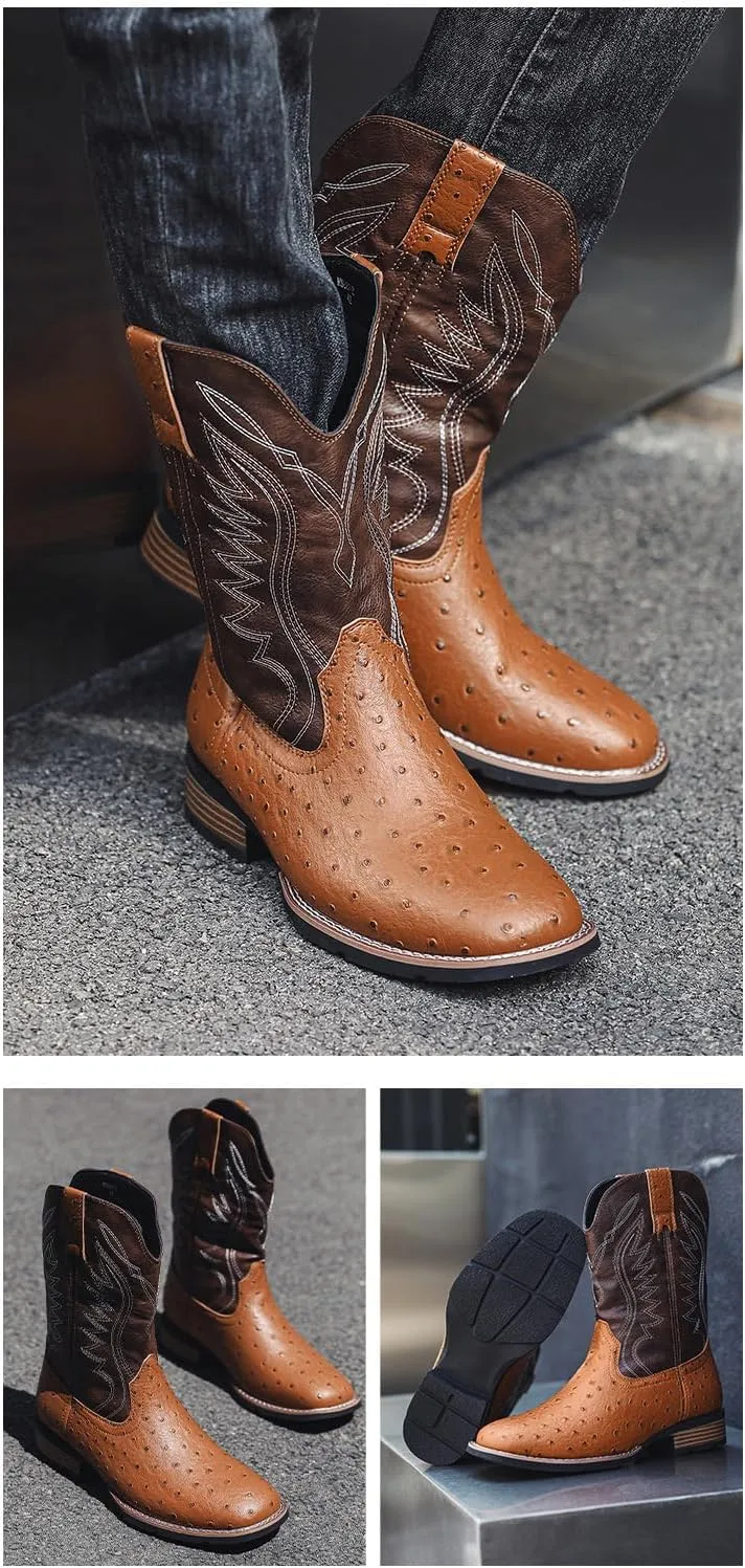 Rave Boots Festivals Comfy Shoes for Women Men Cute Emo Grunge Alternative Fashion Whimsy Goth Cowgirls Cowboys Plus Size Western Riding Combat Booties for Gothic Girls Parties