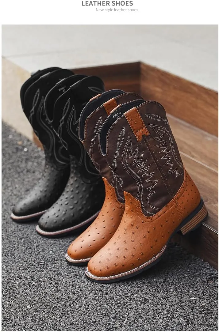 Rave Boots Festivals Comfy Shoes for Women Men Cute Emo Grunge Alternative Fashion Whimsy Goth Cowgirls Cowboys Plus Size Western Riding Combat Booties for Gothic Girls Parties