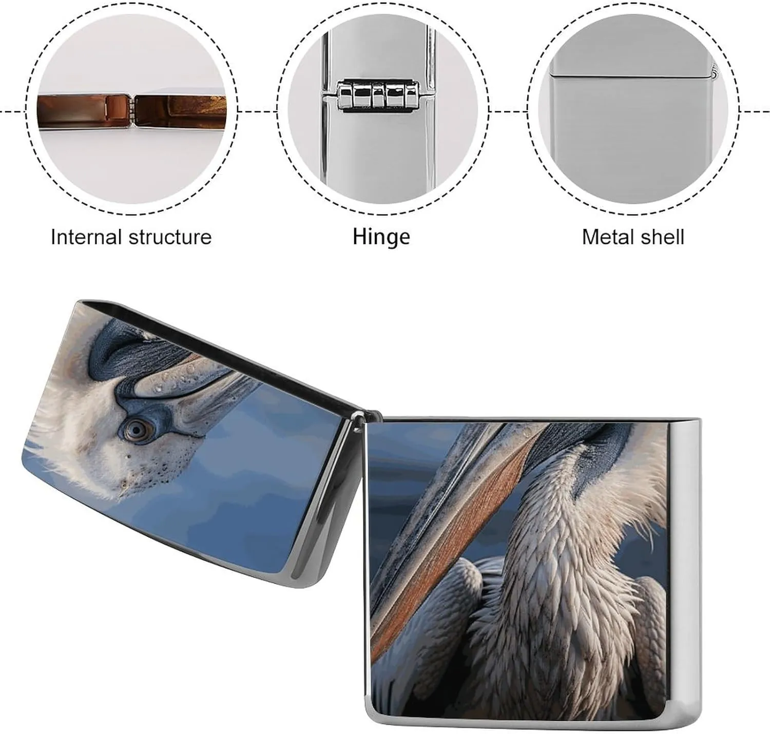 Realistic PelicanLighter Case Waterproof Lighter Sleeve Lighters Protective Cover with Graffiti Design