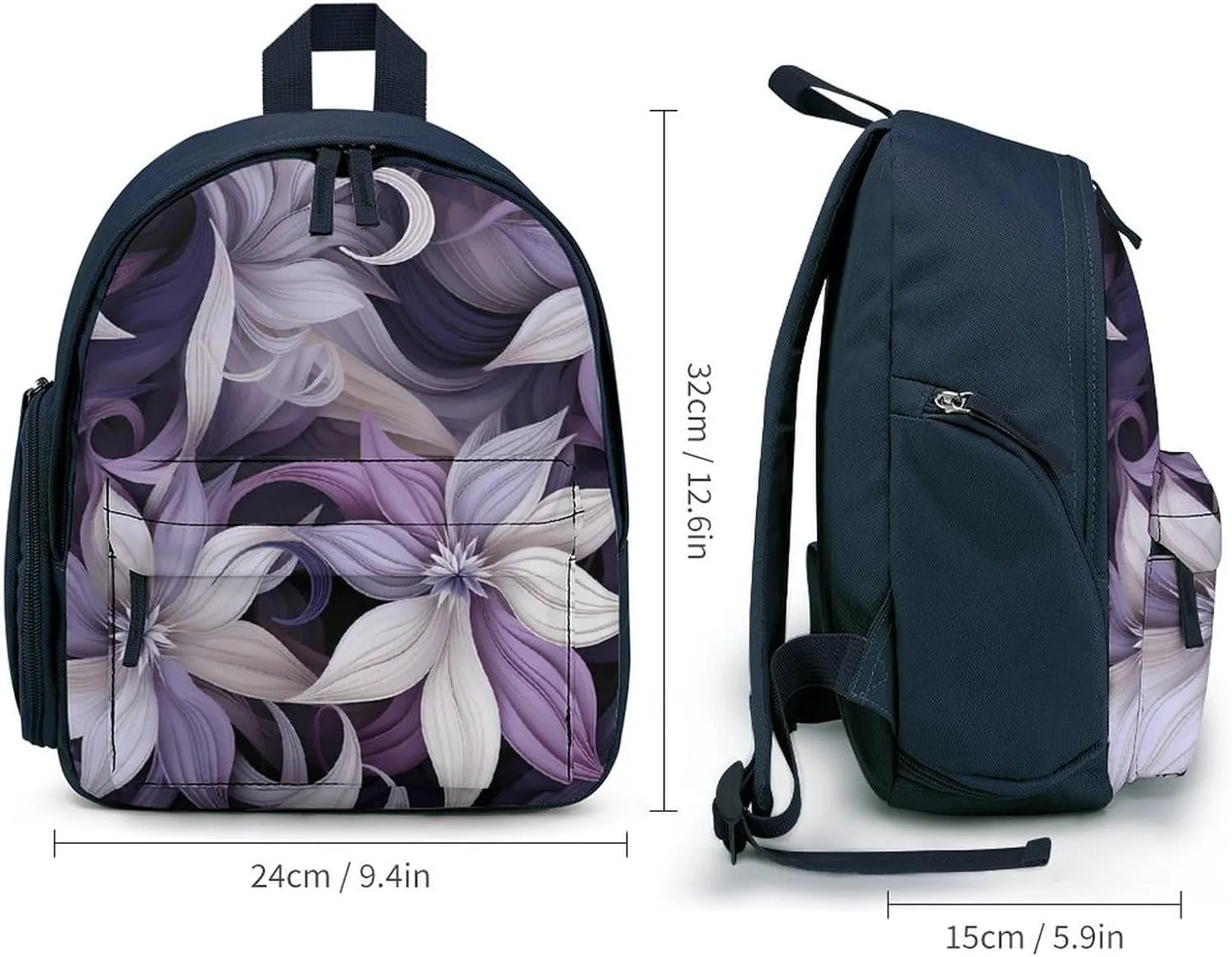 Redbud Purple Flower Plant Laptop Backpack Lightweight 12.6 Inch Travel Daypacks for Travel Work