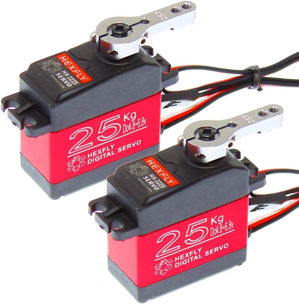 Redcat Racing Hexfly Servo 25KG (Qty 2) Metal Gear Waterproof Servo, Red/Black (B07SL6YY2P)