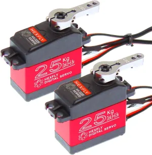 Redcat Racing Hexfly Servo 25KG (Qty 2) Metal Gear Waterproof Servo, Red/Black (B07SL6YY2P)