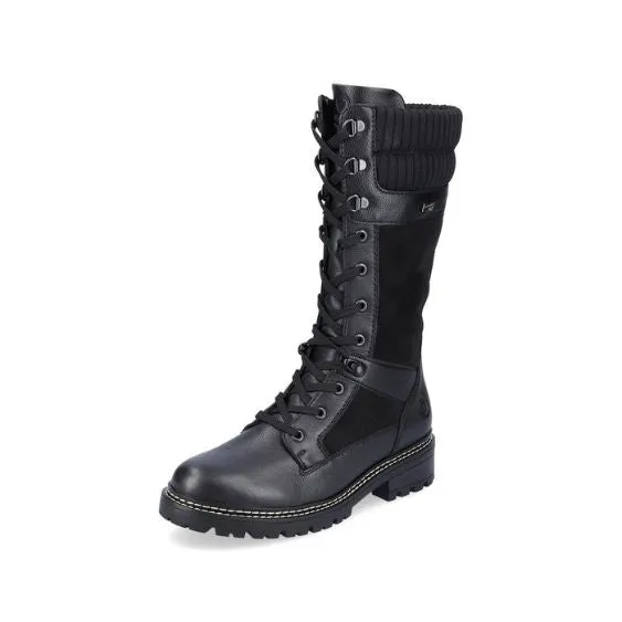 Remonte Black 3/4 Length Weather Boot