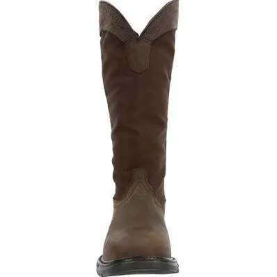 Rocky Men's Original Ride FLX 16" Composite Toe Waterproof Snake Boot- Brown- RKW0347