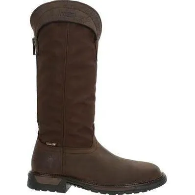 Rocky Men's Original Ride FLX 16" Composite Toe Waterproof Snake Boot- Brown- RKW0347