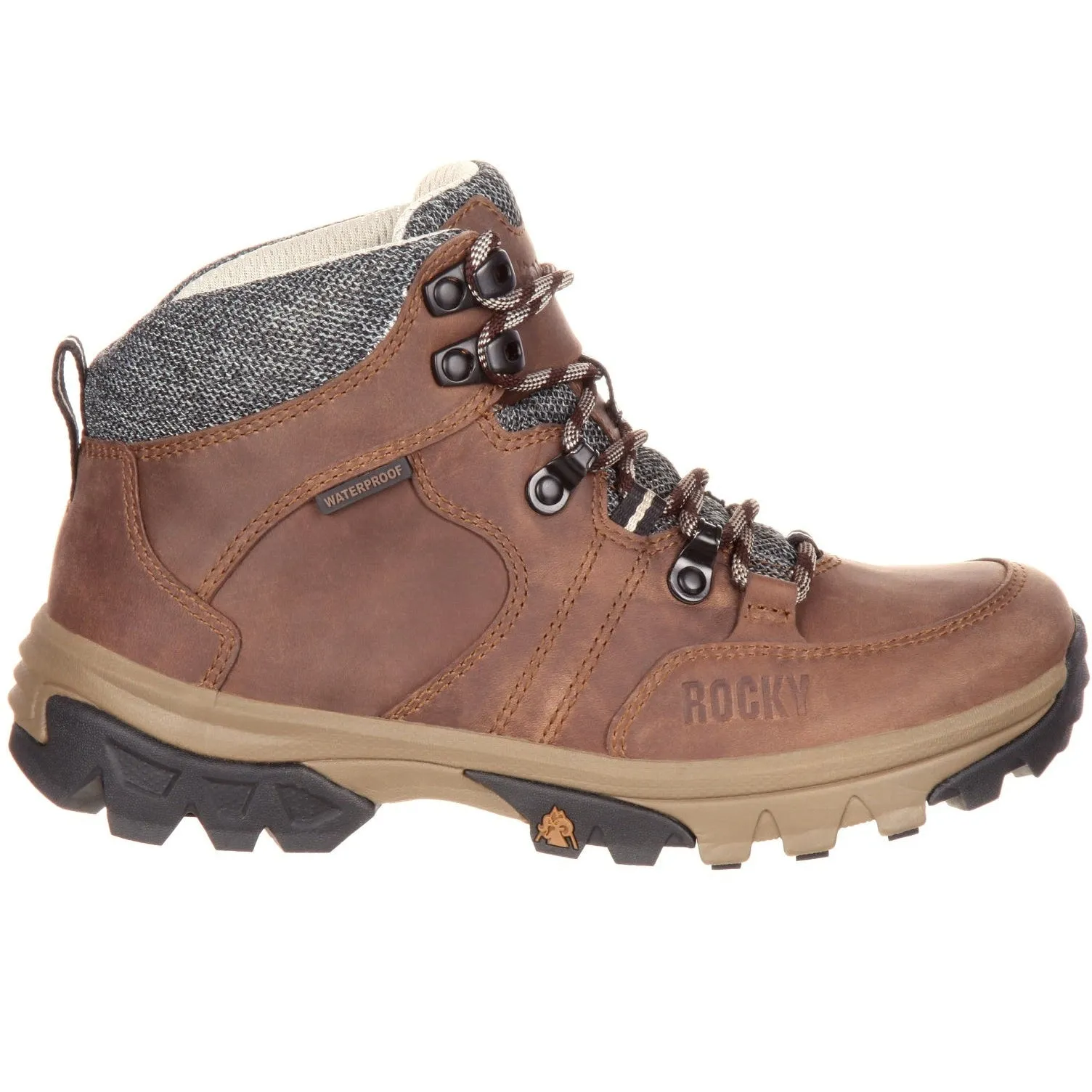 Rocky Women's Endeavor Point 5" Waterproof Outdoor Hiking Boot- Brown- RKS0301
