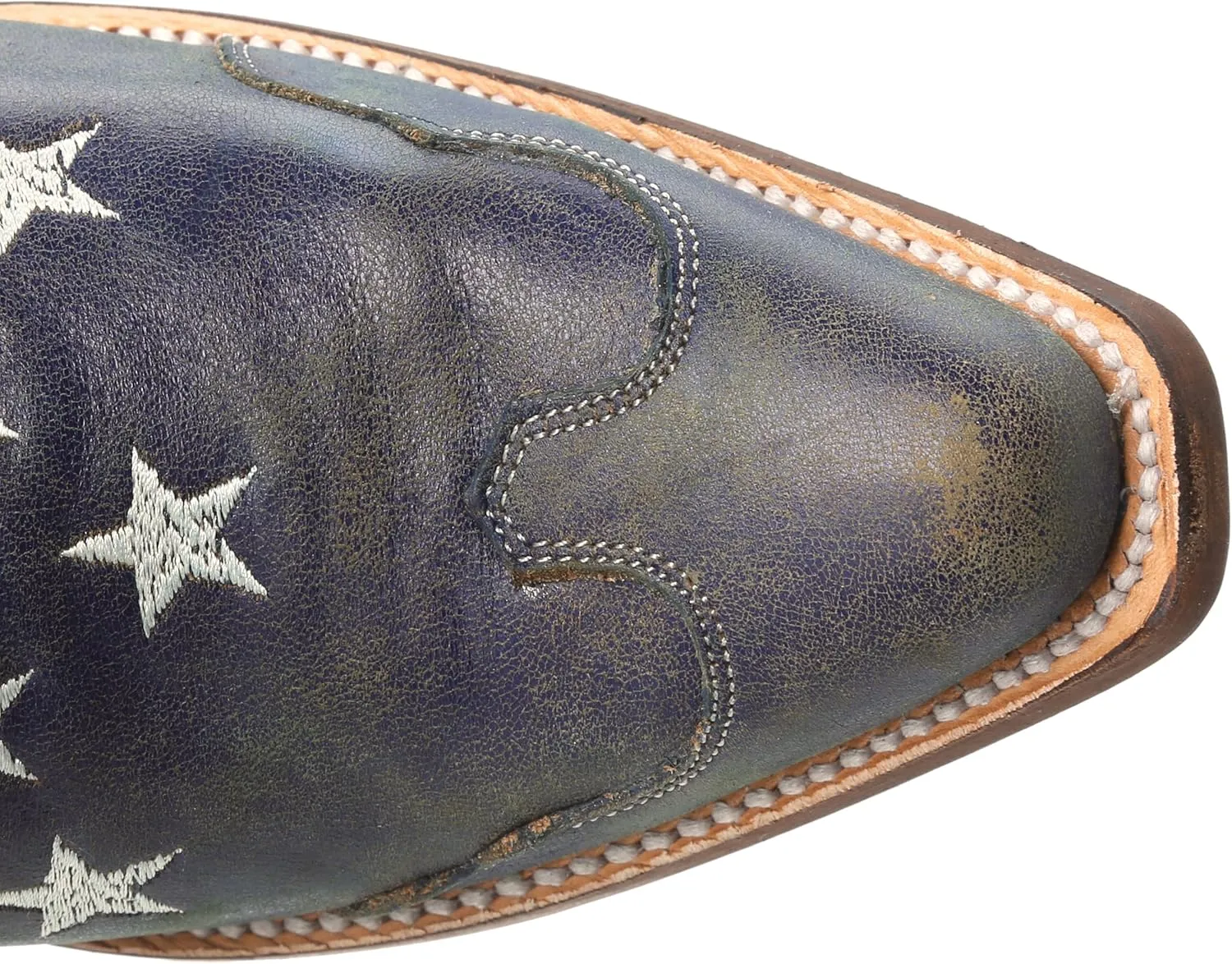 ROPER Womens American Beauty Distressed Round Toe Western Cowboy Boots Ankle Low Heel 1-2" - Brown