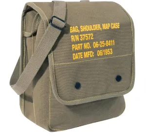 Rothco 57960: Canvas Map Case Shoulder Bag with Military Stencil