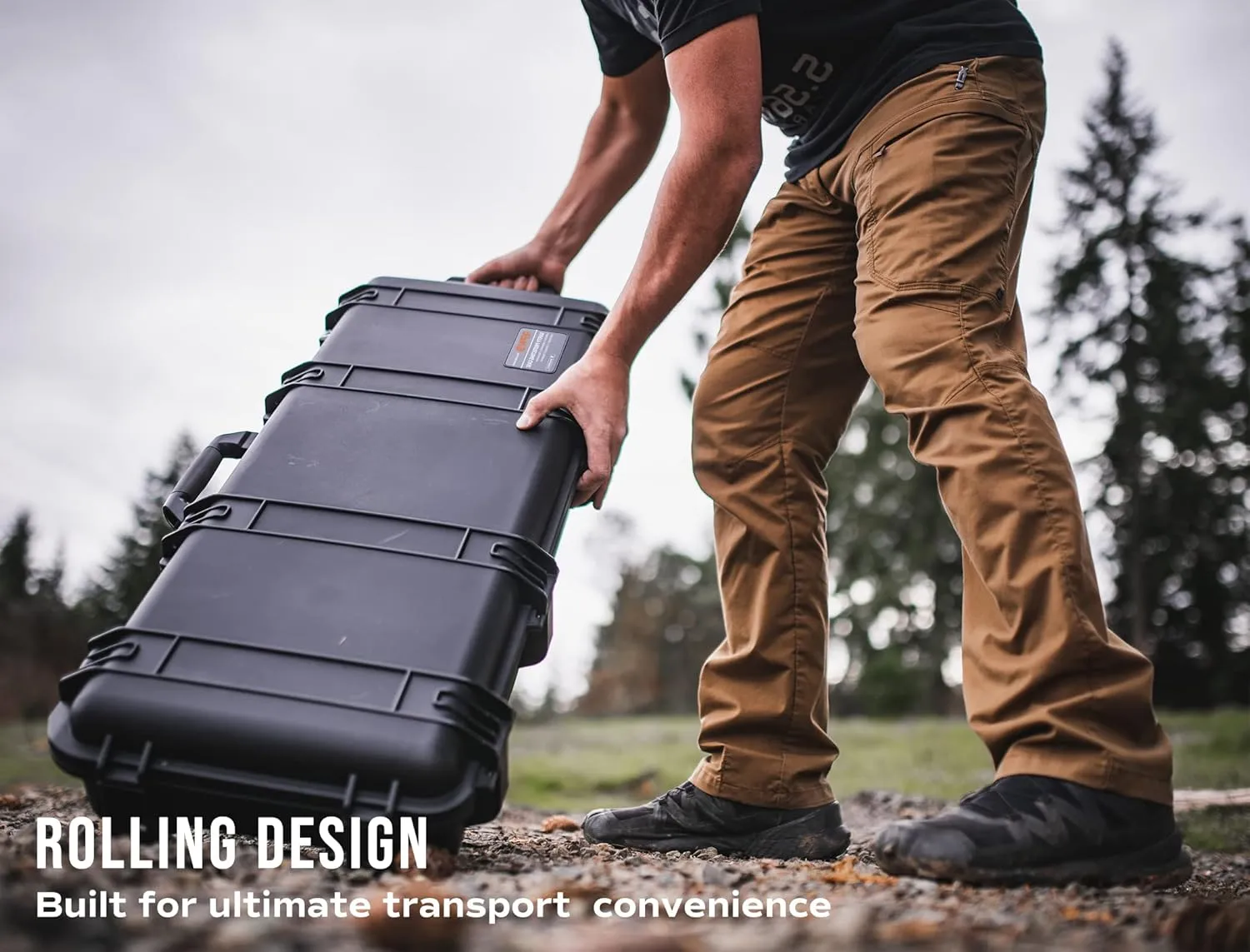 RPNB Tactical Rifle Case, All Weather Hard Gun Case with Wheels and Fully Customizable Cubed Foam, Waterproof Hard Rifle Case for Rifles Shotguns, Airsoft Guns, Drones and More, w/TSA Specs
