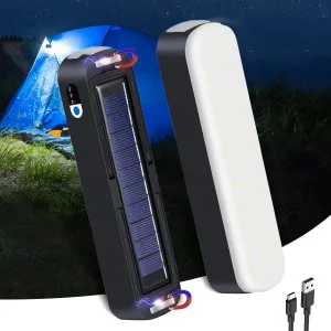 Rynx | Nakcnm Camping Lantern Solar, Led Camping Lanterns Rechargeable 5 Modes, Camping Light With Magnet And Hook 5000Mah, Portable Waterproof Camp Light For Camping Hurricane Emergency Power Outage-Black