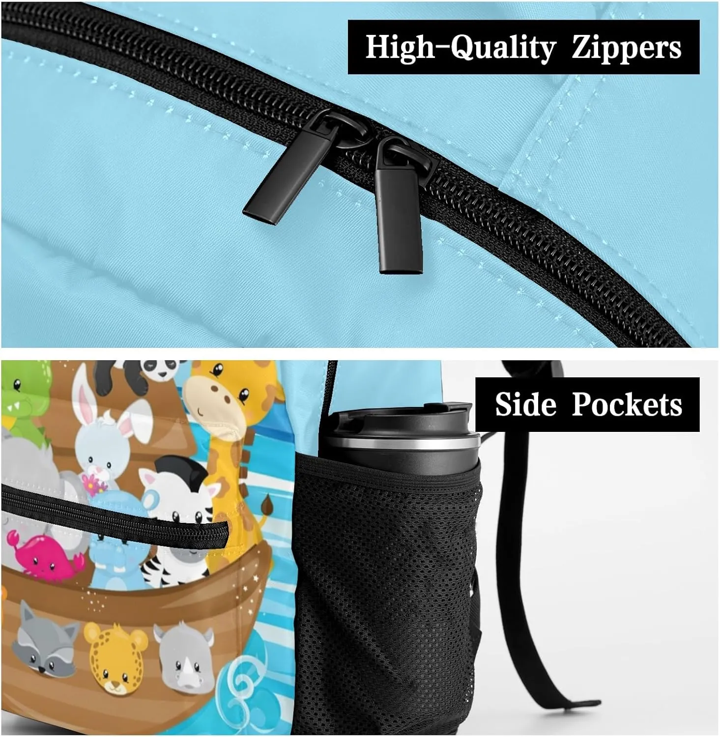 Sailor Sea Animal Personalized Kids School Backpack Custom Name for Boys Girls Primary Daypack Bookbag Travel Bag