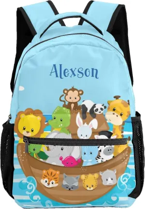 Sailor Sea Animal Personalized Kids School Backpack Custom Name for Boys Girls Primary Daypack Bookbag Travel Bag