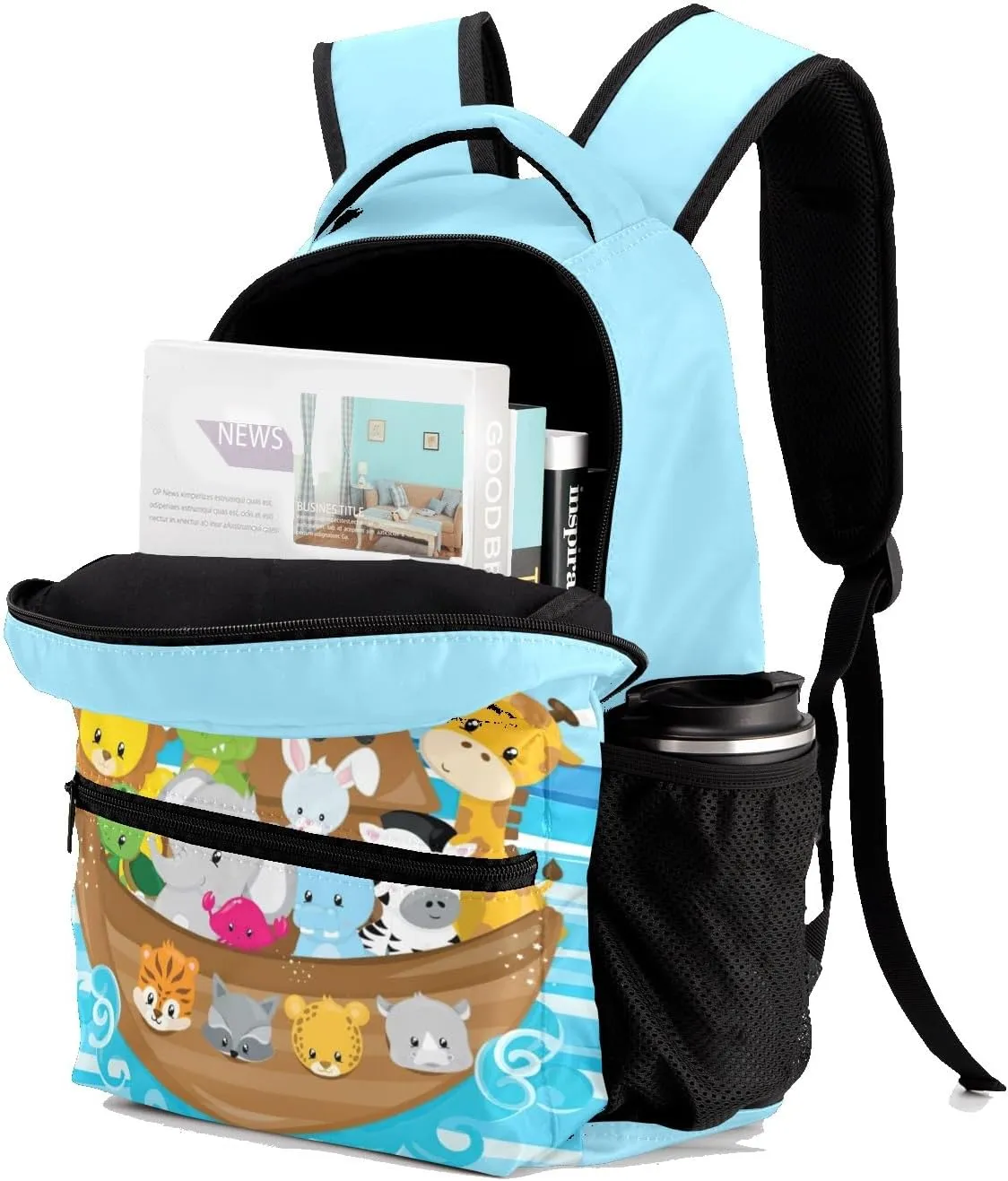 Sailor Sea Animal Personalized Kids School Backpack Custom Name for Boys Girls Primary Daypack Bookbag Travel Bag