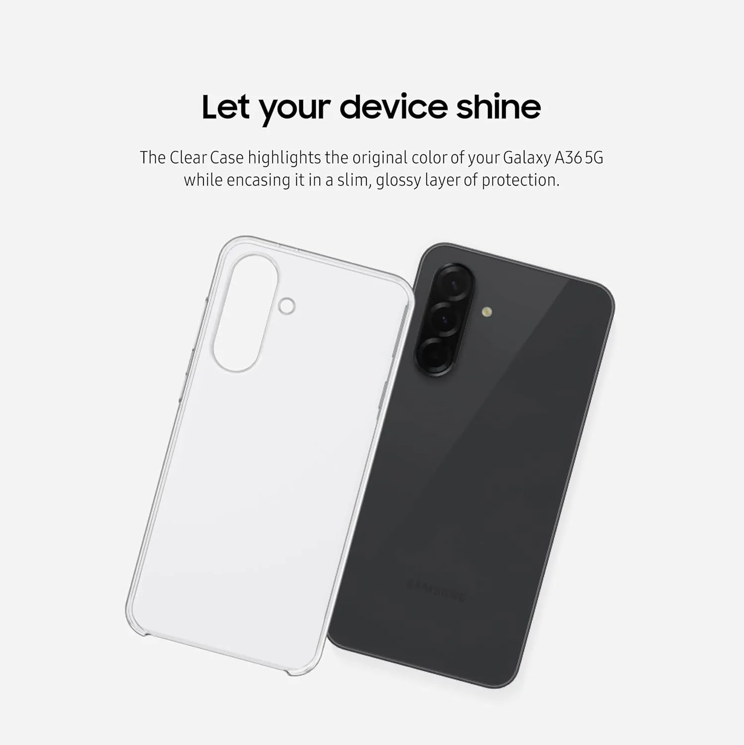 SAMSUNG Galaxy A36 5G Clear Case, Slim Design, Durable Design, Transparency, EF-QA366CTEGUS