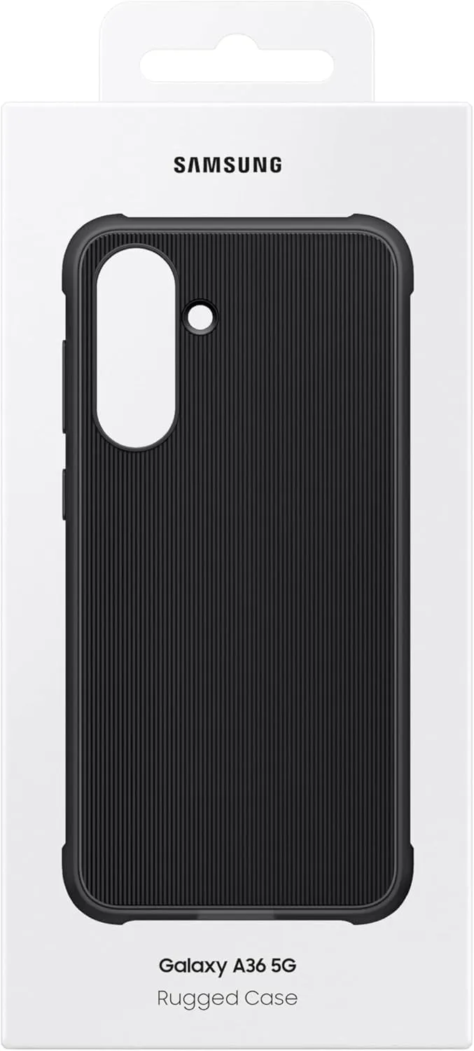 SAMSUNG Galaxy A36 5G Rugged Case, Tough Design, Durable Design, Black, EF-RA366CBEGUS