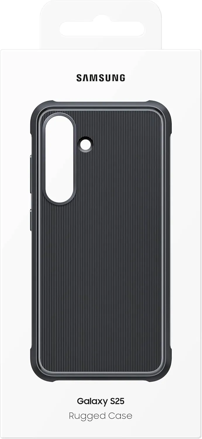Samsung Galaxy S25 Rugged Phone Case, Protective Cover, Durable Raised Edges, Shockproof, Enhanced Stability, Sleek and Modern Design, US Version, EF-RS931CBEGUS, Black