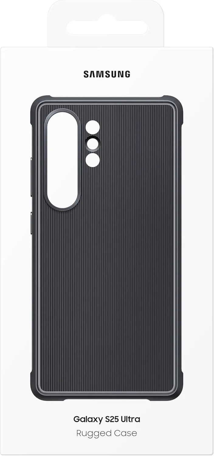 Samsung Galaxy S25 Ultra Rugged Phone Case, Protective Cover, Durable Raised Edges, Shockproof, Enhanced Stability, Sleek and Modern Design, US Version, EF-RS938CBEGUS, Black