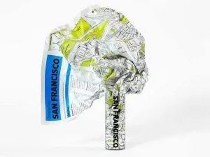 San Francisco Crumpled City Map by Palomar (2011)