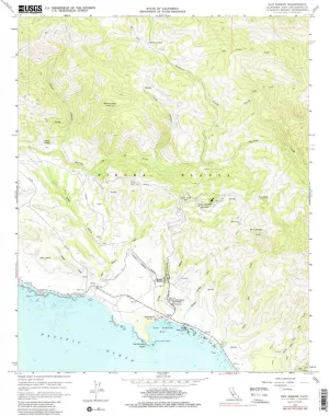 San Simeon CA topo map, 1:24000 Scale, 7.5 X 7.5 Minute, Historical, 1958, Updated 1988, 26.7 x 22 in