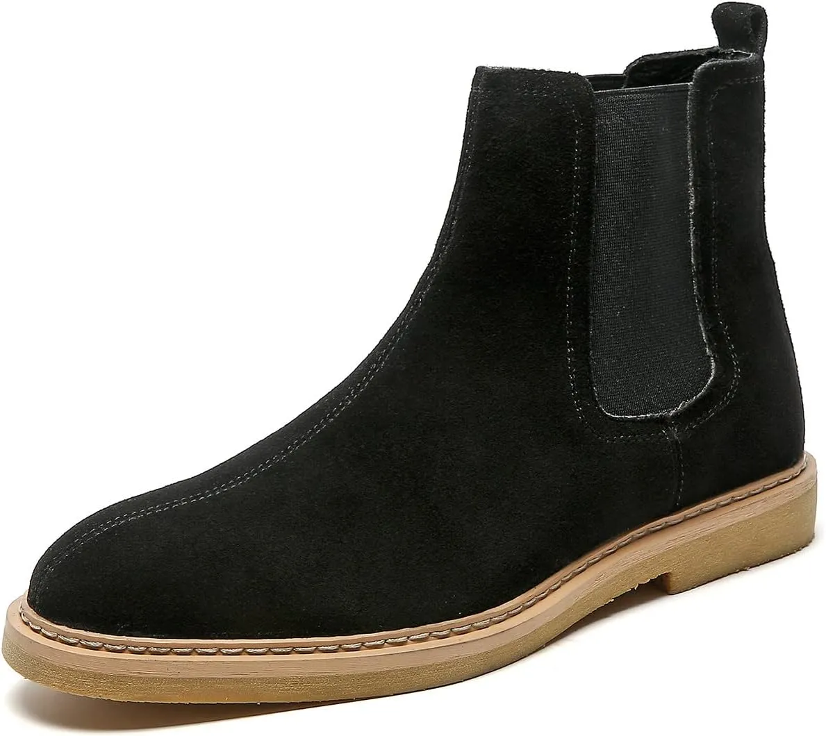 Santimon Men's Chelsea Boots Casual Chukka Ankle Boots Classic Elastic Dress Boots for Men