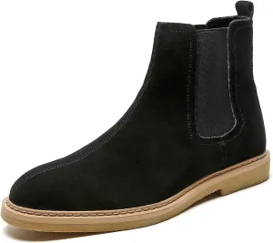 Santimon Men's Chelsea Boots Casual Chukka Ankle Boots Classic Elastic Dress Boots for Men