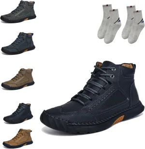 Sawbehind Mens Boots, Sawbehind Men'S Waterproof Handmade Boots, Arch Support, For Outdoor, Hiking, Travel, Sports