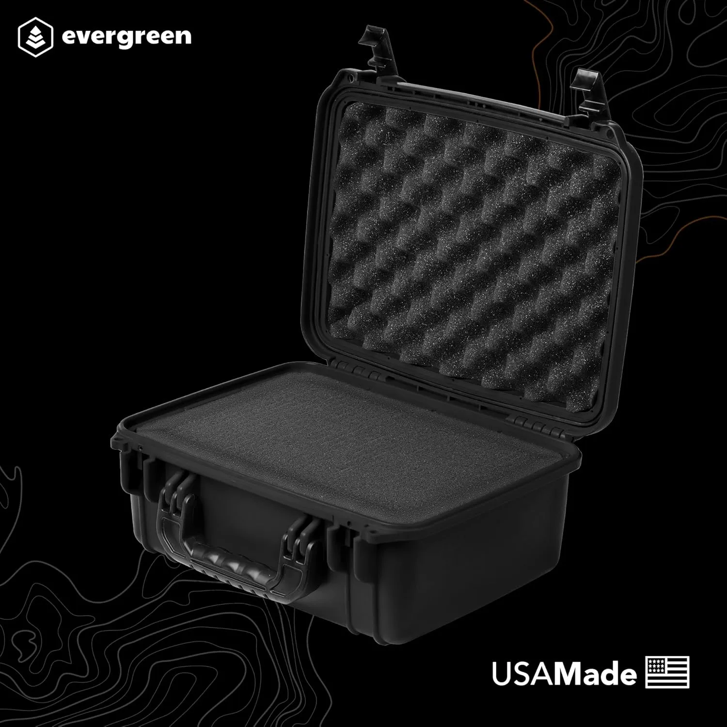 Seahorse 520 Heavy Duty Protective Dry Box Case with Accuform Foam - TSA Approved/Mil Spec / IP67 Waterproof/USA Made for Cameras, Action Cameras, Firearms, Camping, Kayaks