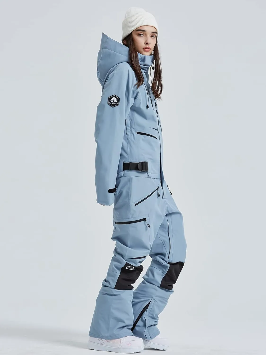 SEARIPE Women and Men's Ski Suits One Piece Jumpsuit Winter Outdoor Waterproof Warm Snowsuits