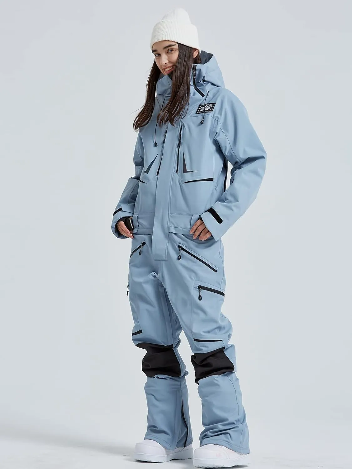 SEARIPE Women and Men's Ski Suits One Piece Jumpsuit Winter Outdoor Waterproof Warm Snowsuits