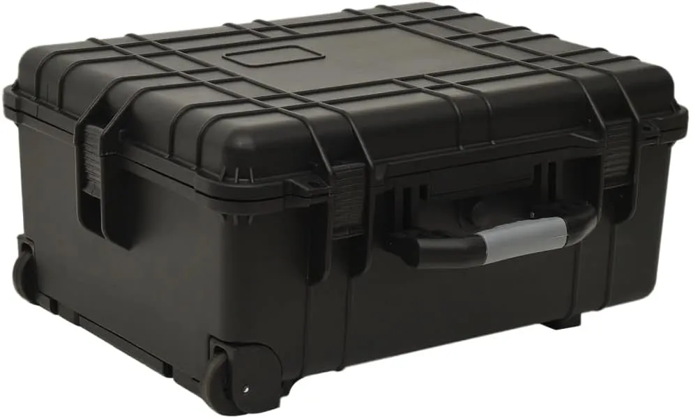 Secure Transportation with Wheeled Flight Case, Durable Polypropylene and ABS, Foam Inserts for Protection, Black
