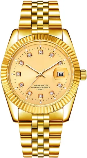 SENRUD Men's Classic Design Analog Quartz Watches Fashion Business Watch Stainless Steel Waterproof Date Casual Wrist Watch for Men