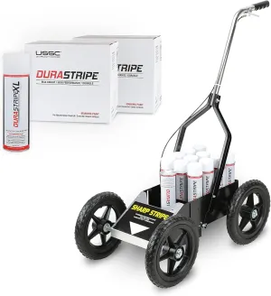 Sharp Stripe All Terrain Striper (SSAT) / DuraStripe White 26 oz. FATCAN Combo...The Brightest, Whitest, Most Durable Line Marking Paint Available!