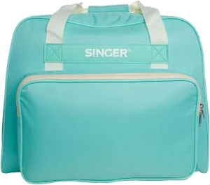 SINGER | Machine Carrying Case, Teal Color, Spacious Case Fits Most Standard Sewing Machines and Sergers, Fully-Padded Interior, Durable Canvas Exterior, Easy Zip, Large Front Pocket, Easy Transport