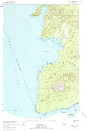 Sitka A 6 AK topo map, 1:63360 Scale, 15 X 15 Minute, Historical, 1951, Updated 1984, 22.1 x 17.1 in