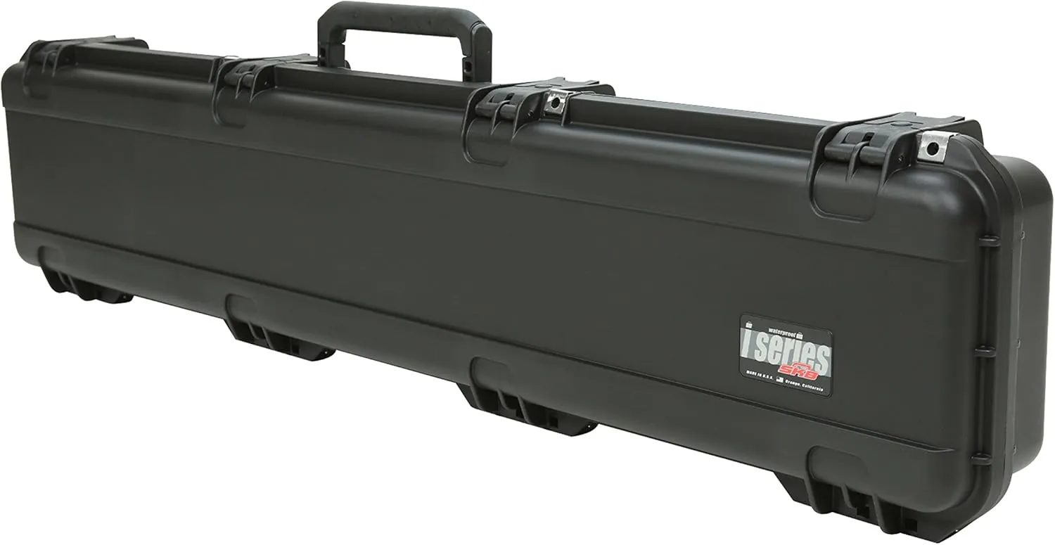SKB iSeries Single Rifle Case with Layered Foam, Black, Durable Gun Case for Rifle Protection (3i-4909-5B-L)