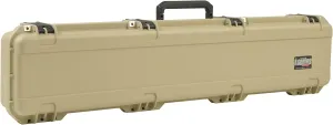 SKB iSeries Single Rifle Case with Layered Foam, Tan, Durable Gun Case for Rifle Protection (3i-4909-5T-L)