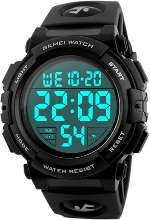 SKMEI Large Face Digital Men’s Watch Sports Waterproof LED Military Wristwatches Chronograph Alarm Clock