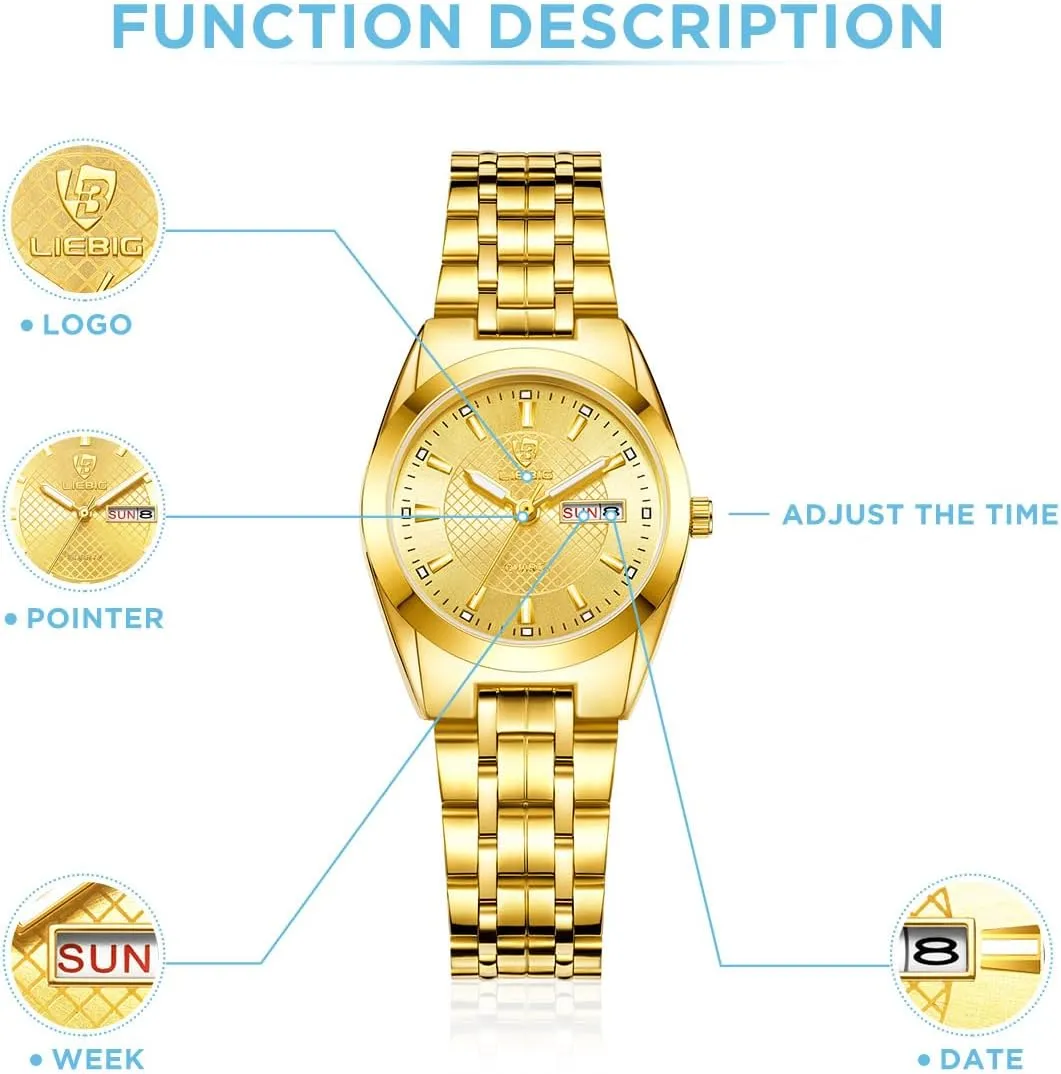 SKMEI Men's Classic Business Analog Watches Week Display Womens Luxury Stainless Steel Watches Couple Watch